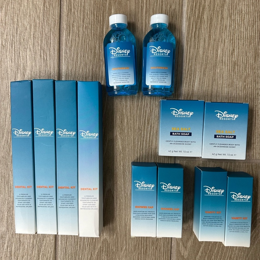 NEW 12 piece Disney Resort Toiletries Set